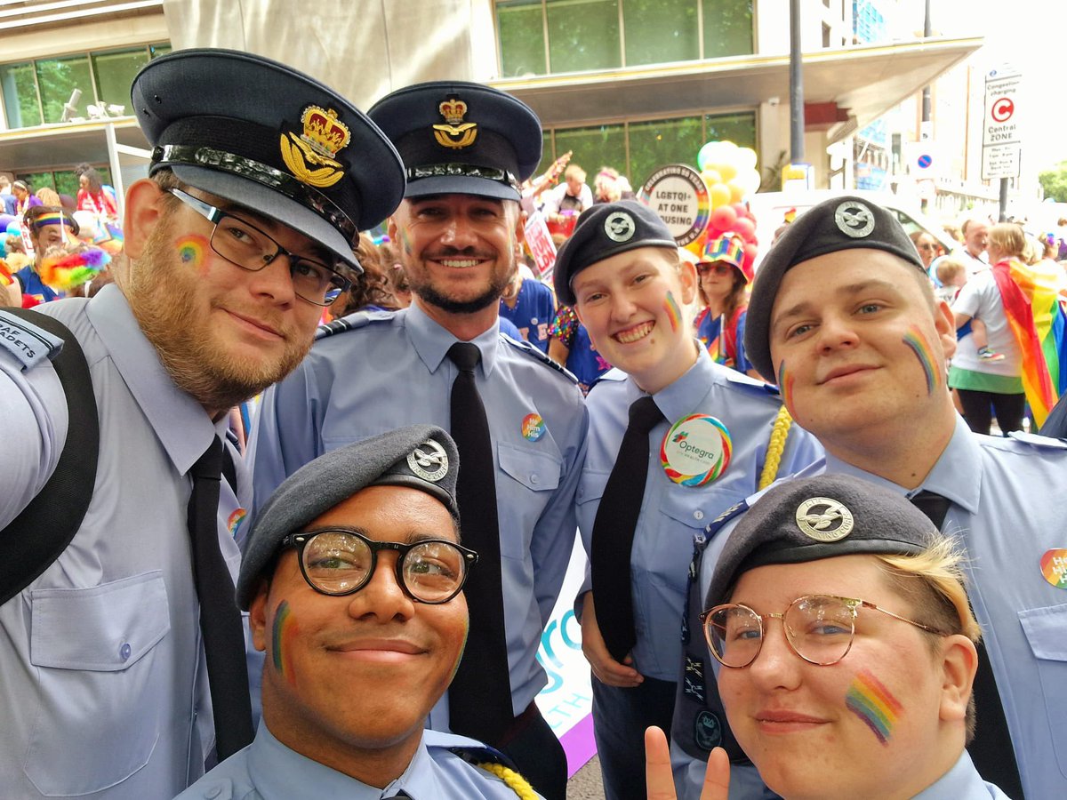 Proud of LaSER pers as they march in the first Pride parade to include cadet forces! Huge thanks to @ACF_LGBT for the invite and proud to be part of a true-service contingent!!
