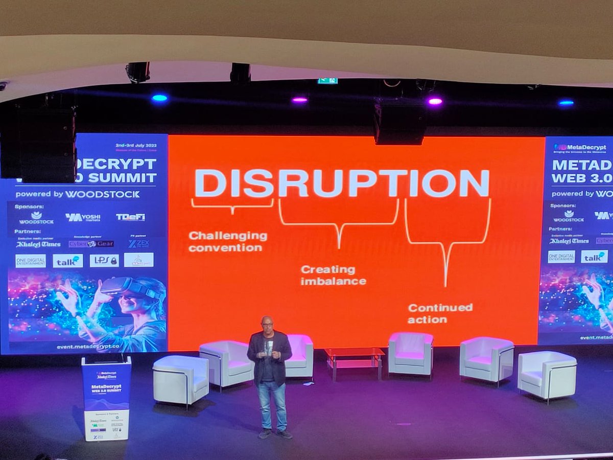 MetaDecryptCo's tweet image. Disruption in #web3 by @4jorge 

#MetaDecrypt #web3sumit