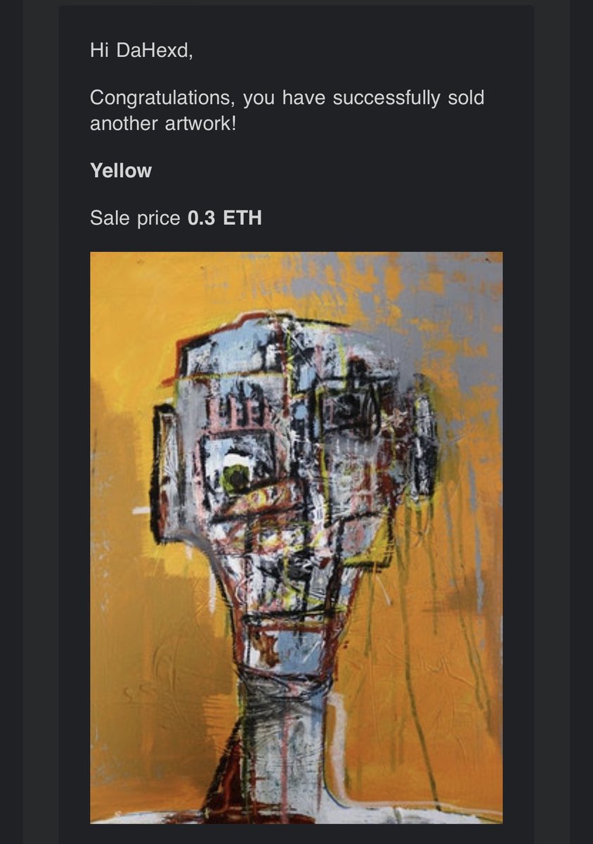 DaHexd (@dahexdstudio) on Twitter photo 2 NFTs sold yesterday on <a href="/KnownOrigin_io/">KnownOrigin.io</a>
DHx003 - 4 editions still remain
knownorigin.io/gallery/685400…
Yellow - 2 editions still remain
knownorigin.io/gallery/646400…
Super gassed RN
🫶🏼
#NFT #NFTsale #NFTCommunity #NFTs #NFTSold 2 NFTs sold yesterday on <a href="/KnownOrigin_io/">KnownOrigin.io</a>
DHx003 - 4 editions still remain
knownorigin.io/gallery/685400…
Yellow - 2 editions still remain
knownorigin.io/gallery/646400…
Super gassed RN
🫶🏼
#NFT #NFTsale #NFTCommunity #NFTs #NFTSold
