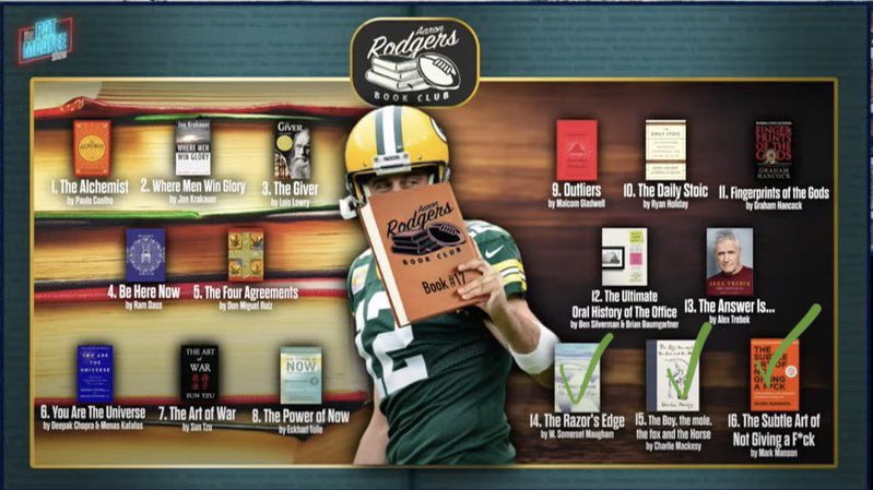 Very fitting I finish reading The Razors Edge on my flight to Paris! Shoutout @AaronRodgers12 @PatMcAfeeShow ‘s book club - 3 books checked off so far this off-season!