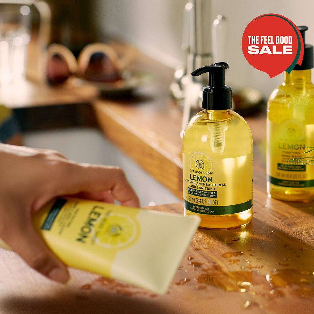 TheBodyShopIND's tweet photo. Saturday Smart Splurge Alert!​
Save big on our iconic hits and your faves with upto 50% off only at #TheFeelGoodSale​

Shop: https://t.co/Lg9g9kIUGq, in-store, call on +91-7042004412 or WhatsApp on +91-8826100843​

#TBSInd #LemonSkincare #LemonRange #FeelGood #EOSS #Sale https://t.co/DH4i603CsW