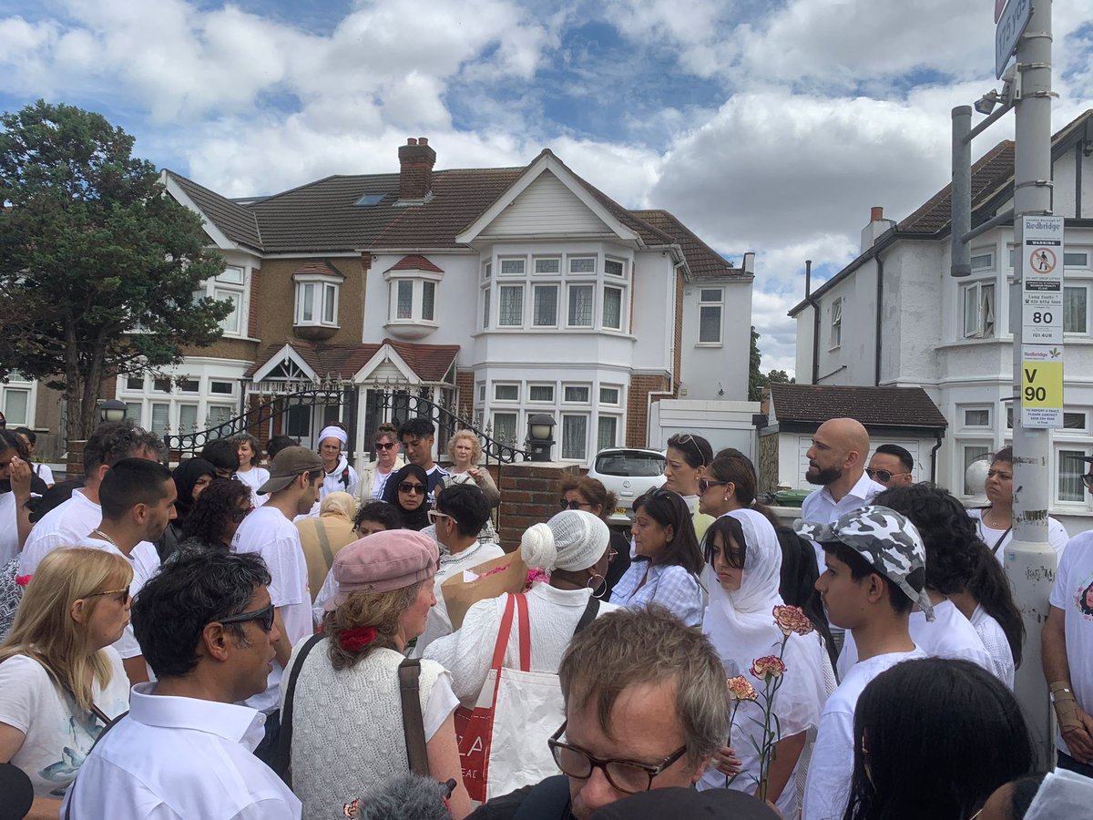 Hundreds have turned out for a vigil in memory of #ZaraAleena who was killed on her way home from a night out in #Ilford.

They're 'walking Zara home' - taking the 10-minute route she should have taken back to where she lived ♥