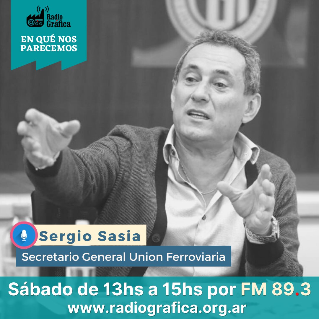 enqnosparecemos's tweet photo. 📻Peronismo y sindicalismo. Nos metemos a fondo en la agenda de la CGT con el secretario general de la Unión Ferroviaria @sasia_sergio 
A partir de las 13hs te esperamos por @radiografica893 
#EQNP con la conducción de @vivianelem @jb_benedetti y #RodolfoColangelo https://t.co/Xeed90glLO