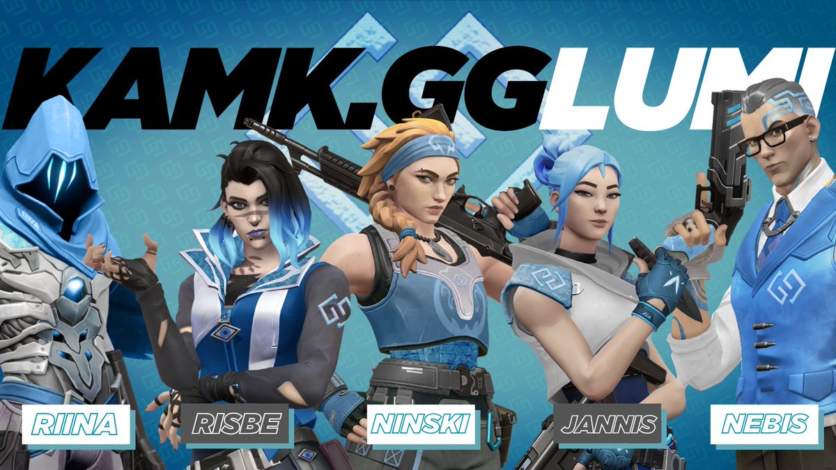 you have waited long enough... please join us in welcoming KAMKGG LUMI ❄️ our all-female VALORANT roster! 

<a href="/nebis__/">Nebis</a>
@RisbeKoo 
<a href="/ninskijj/">ninski</a> 
<a href="/riinamiumau/">riina</a> 
@jannismoi

FULL ANNOUNCEMENT VIDEO: youtu.be/6YQ6JcXbkqU

#valorant #esportsfi