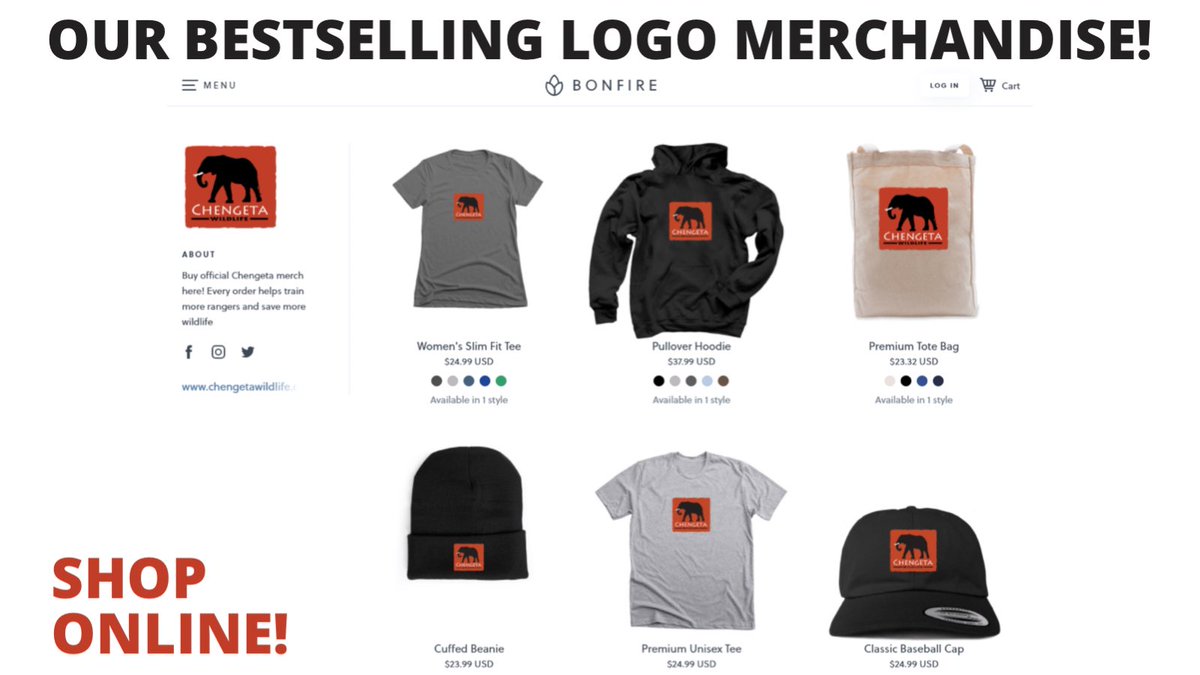 Our flagship elephant logo merchandise is our bestselling range. Whether (or Weather!) summer or winter has arrived wherever you are, update your wardrobe &amp; support our important ranger training &amp; wildlife conservation work at the same time. Shop here: bit.ly/3I98Tlr