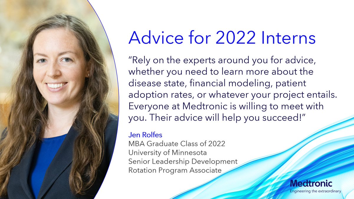 Medtronic advice for interns