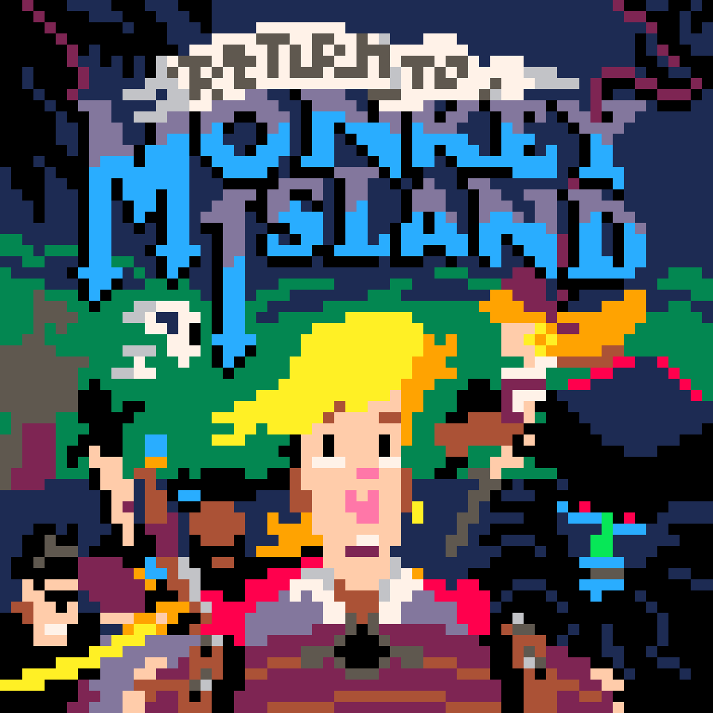 A quick, half-res #pico8 doodle to celebrate the new Monkey Island game! 🥳 Can't wait! #ReturnToMonkeyIsland