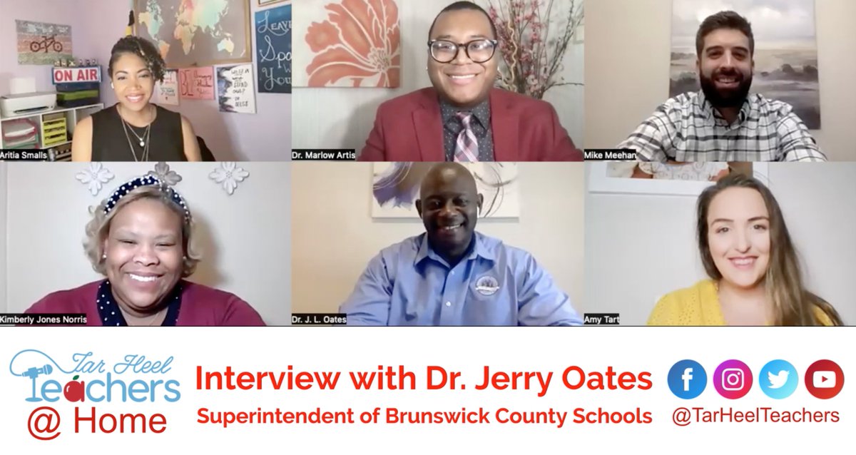 In this episode, the #TarHeelTeachers chat with <a href="/DrJLOates/">Dr. Jerry L. Oates</a> about his selection as the Southeast Education Alliance Regional Supt of the Year! He has been the Supt of <a href="/brunscoschools/">Brunswick County Schools</a> since 2018, &amp; he has served NC's public schools for 25 years! #nced 
youtube.com/watch?v=XMyd-P…
