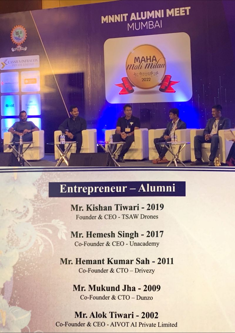 The Maha Moti Milan is off to a young, energetic start. Great panel discussion with young alumni Kishan Tiwari , <a href="/hemezh/">Hemesh Singh</a> , Hemant Kumar Sah , Mukund Jha and <a href="/AlokCeo/">Alok Tiwari</a>. Great moderation Shabnam. <a href="/MNNITALLD/">MNNIT ALLAHABAD</a>.

Inspired! And proud!