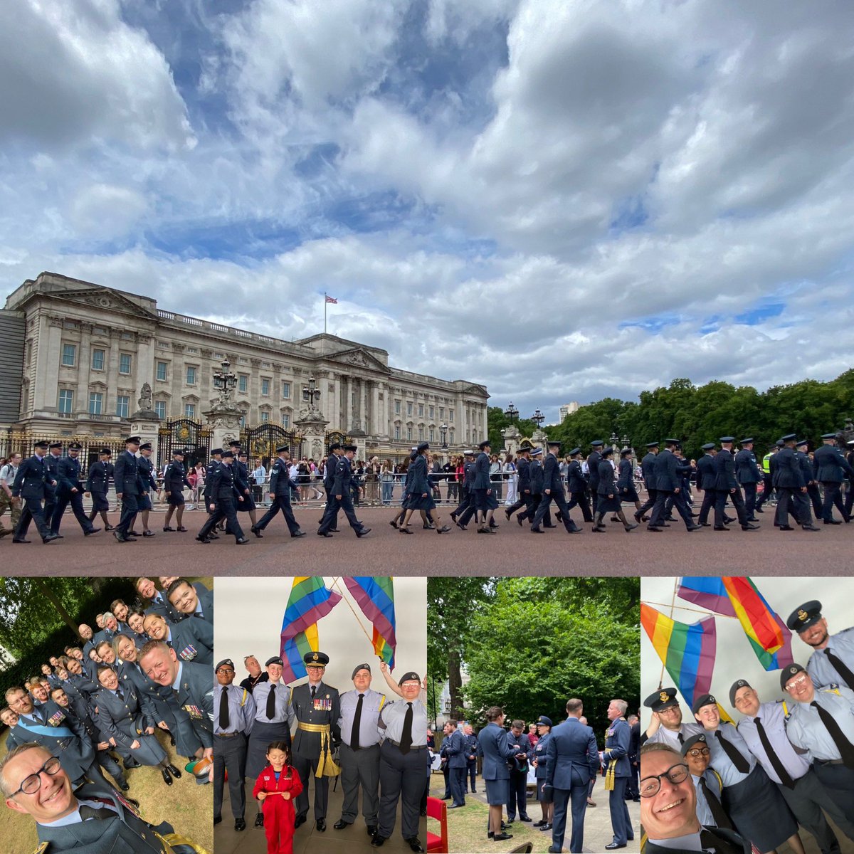 Delighted to be supporting <a href="/RoyalAirForce/">Royal Air Force</a> Regulars, Reserves, Veterans, Civil Servants and <a href="/aircadets/">RAF Air Cadets</a> taking part in <a href="/PrideInLondon/">Pride in London</a> - an amazing day full of smiles, happiness, rainbow and glitter, and unreserved support for members of the LGBTQ+ community that serve their country