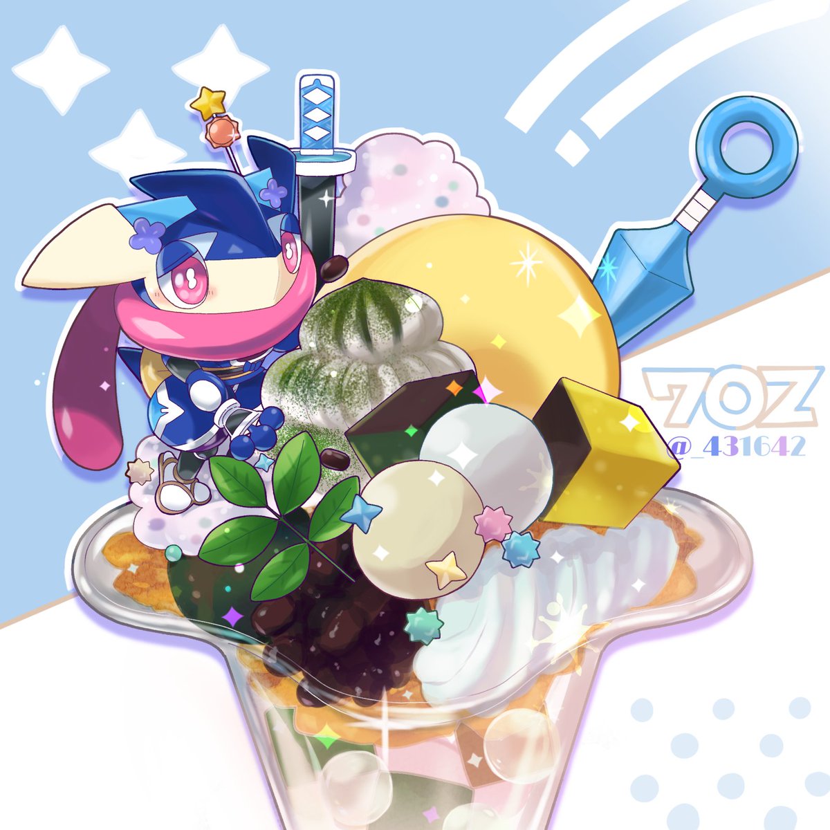 「🍨*満月和パフェ.* #シチ月31ヘンゲ #pokemon 」|キキ♥❪kiki❫のイラスト