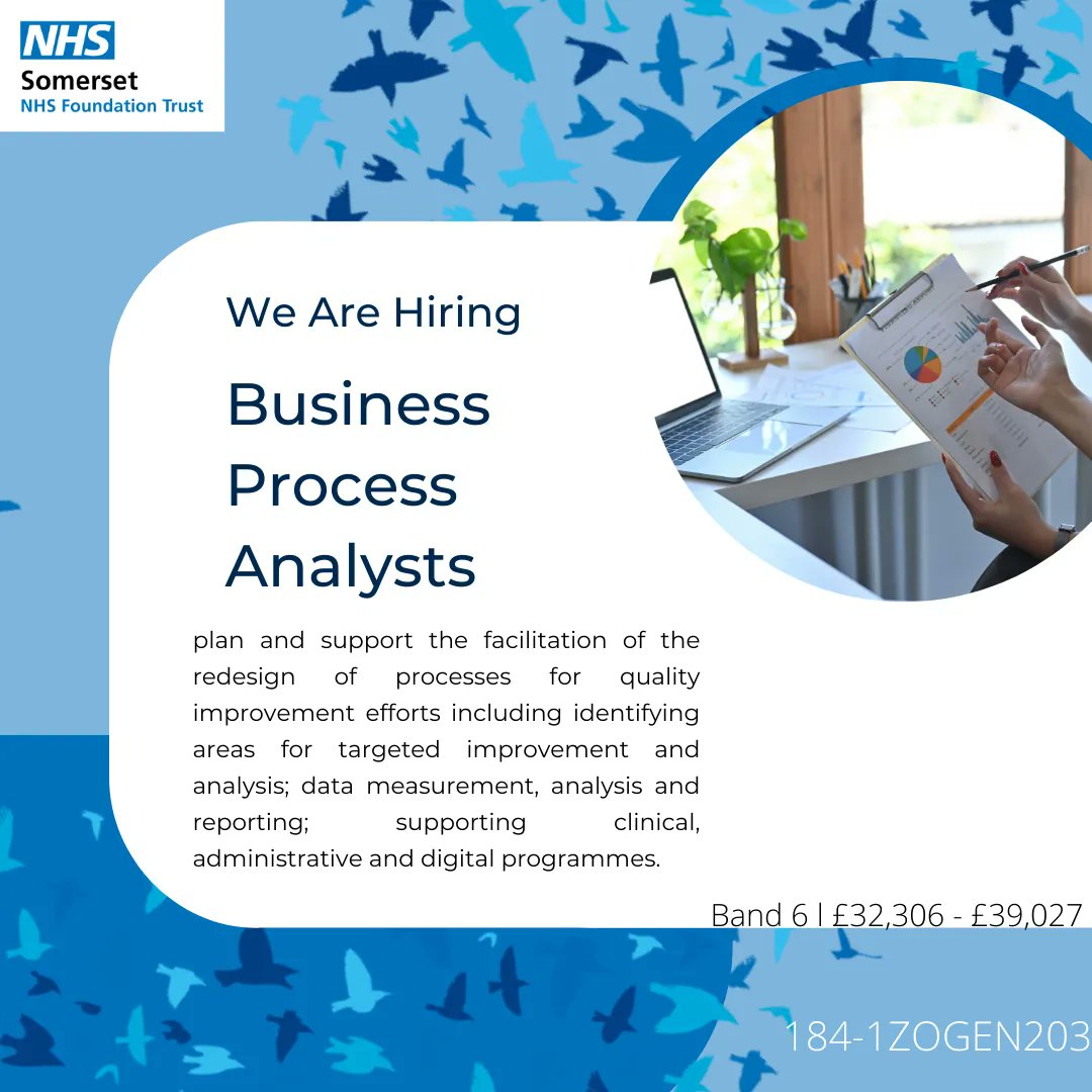 SomersetNHSjobs's tweet photo. A newly created role to support our Digital Change Programme. You will be process mapping the hospital care pathways and system processes. If you have experience working within a project or change environment then we want to hear from you! To apply head to https://t.co/udiojVqzEn https://t.co/zPl8d2FYyS
