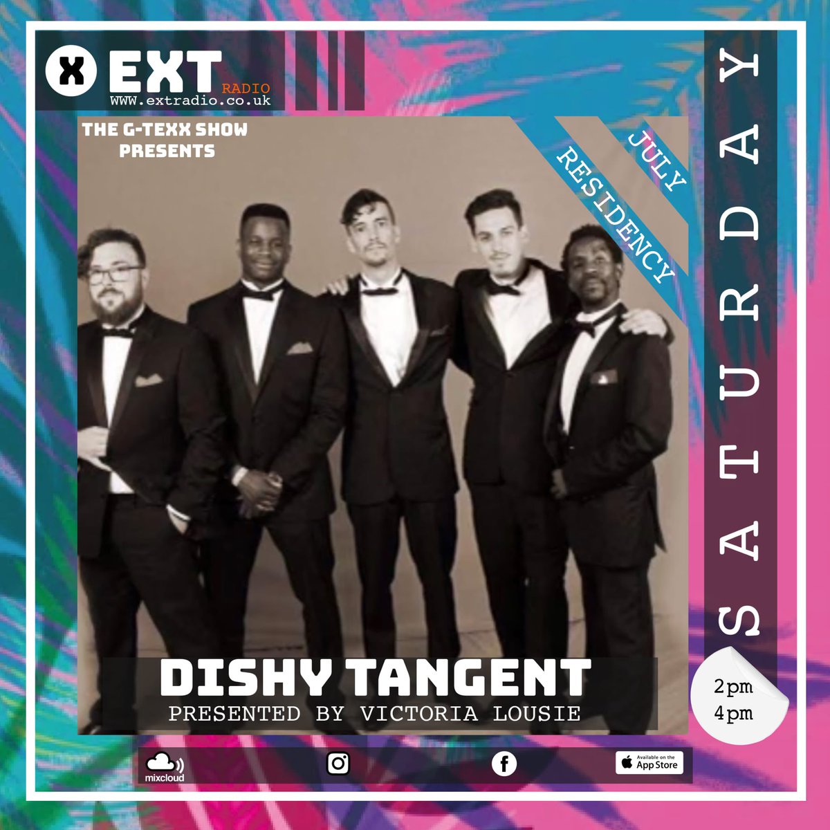 Something different for July’s residency w: <a href="/DishyTangent/">Dishy Tangent 💙</a> is live in the hot seat now till 4pm (GMT) Presented by Victoria Louise via extradio.co.uk