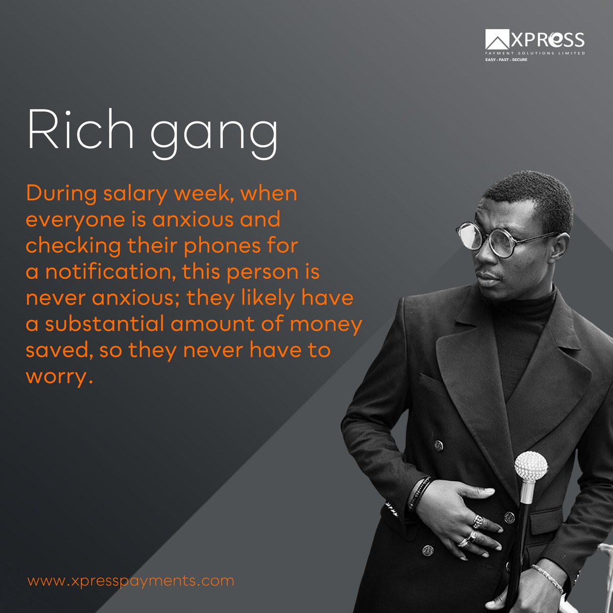 Xpresspayments's tweet photo. What kind of employee are you?
Rich Gang, say yay😃
#SalaryWeek #xpresspayment #Xpresspay https://t.co/wXzxgb3lJA