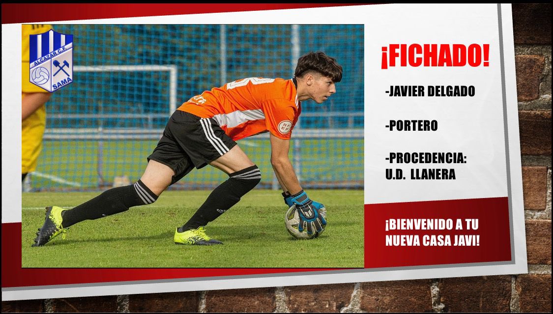 ¡FICHAJE! 🔴🔵

🥅Portero: Javier Delgado.

Javi, procedente de la U.D. Llanera y con pasado en Real Sporting de Gijón, constituye un seguro bajo los palos y con él, nuestra portería queda en inmejorables manos.

¡BIENVENIDO A TU NUEVA CASA JAVI!

#SomosAlcázar
#Desde1954