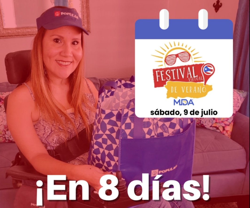 ¿Ya te registraste?  Si eres paciente de la MDA, solo envía un mensaje a Gilberto.Quinones@mdausa.org y nos comunicaremos contigo.
#Festivalvirtualdeverano #mdapuertorico #MDA