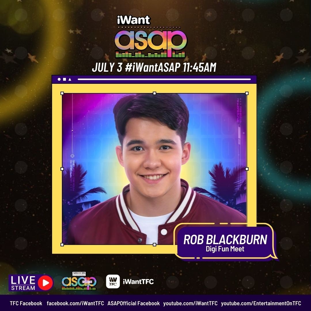 Another round ng fun na fun na Digi Fun Meet kasama si Pinoy Big Brother Kumunity Season 10 - 4th Big Placer, <a href="/_robblackburn/">Rob Blackburn</a>!
📅: July 3 ∙ Sunday ∙ 11:45AM