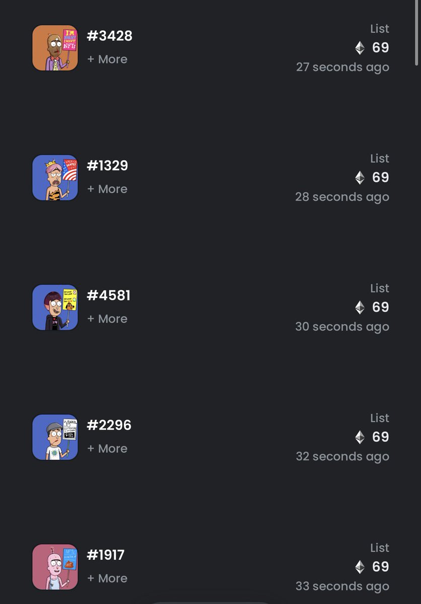 GodHatesNFTees's tweet photo. #ProbNothing… Less than 200 items to 69 ETH floor https://t.co/BvTtjrikDM