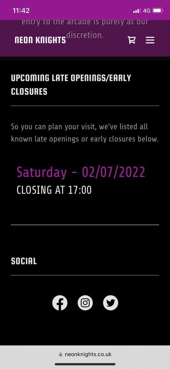 NeonKnightsCafe's tweet photo. ⏰🚨REMINDER🚨⏰

As per the website and Google, we’re closing at 17:00 tonight as we have a party booking!

Please be sure to check our upcoming changes to opening times at the bottom of the website homepage before travel!

Thanks

https://t.co/EFIZBKiyp8 https://t.co/Zhg3UeS7BY