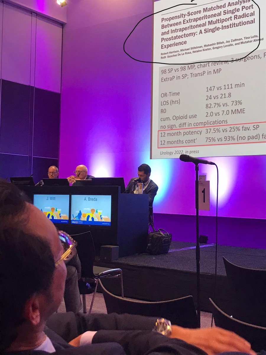 mdstifelman's tweet photo. Nice to see our work on SP vs MP prostatectomy getting noticed at EAU, Amsterdam 2022. @HUMGUrology @HUMCUrology @RoboticsUrology @_bobbyharrison https://t.co/B1TKqZt4MO
