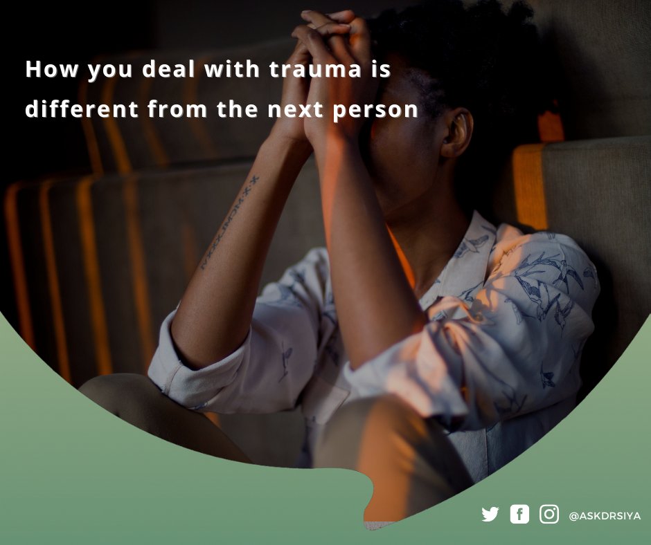 askdrsiya's tweet image. Did you know that you deal with and reflect on trauma differently from the next person? Your confidence and relationships are also affected differently by trauma.
You can reach out to me via ask@drsiya.co.za to #breakfre from the grip of any trauma you have.
#AskDrSiya
