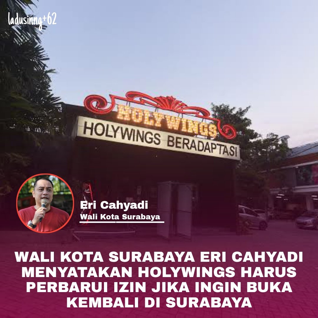 Yakin di buka lagi? Ga inget sama yang muslim nih? 

@PPPemudaMu 
#ericahyadi #PDIPerjuangan #holliwingssurabaya #TUTUPHOLYWINGS #pembelaagamaislam