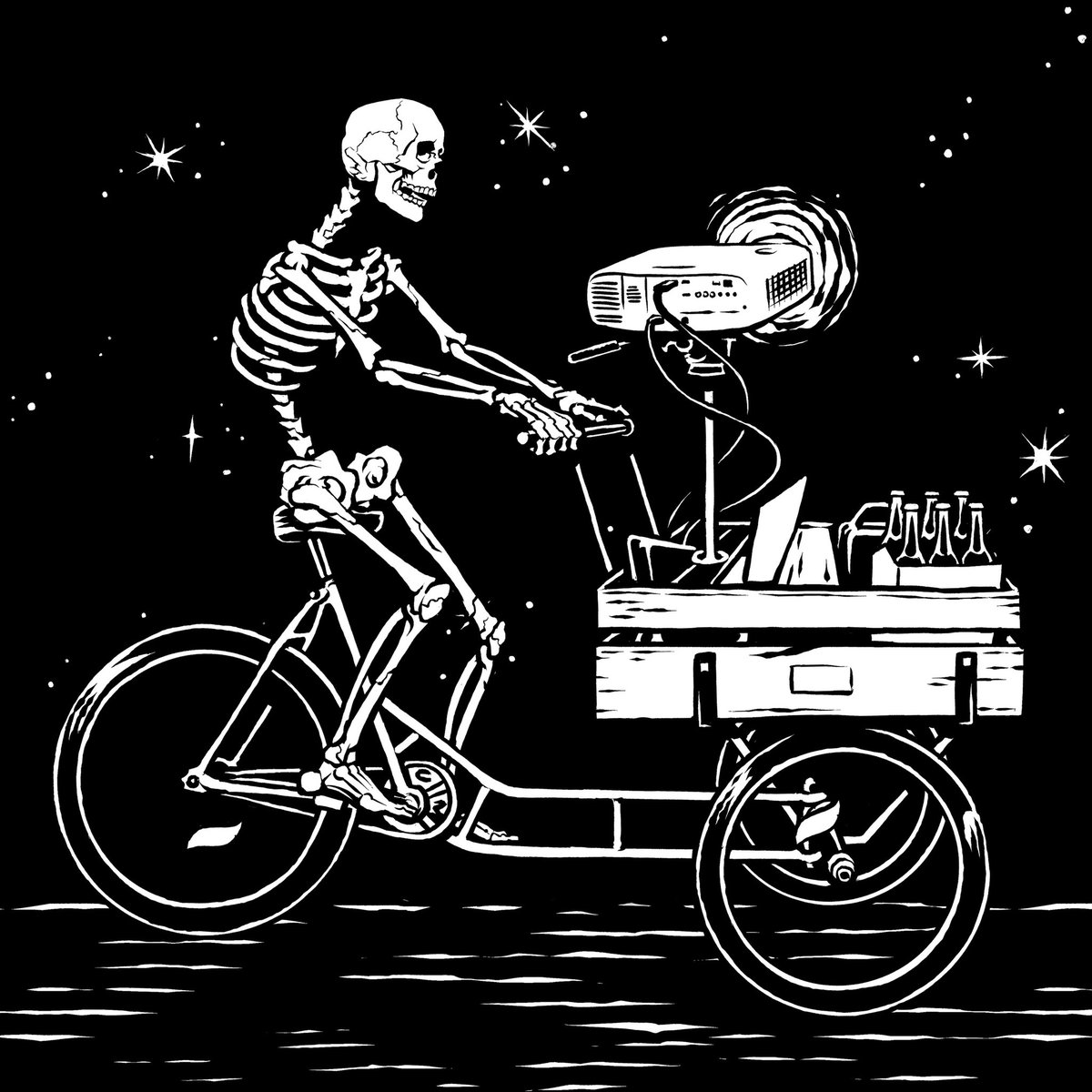 🚲 Waxhead’s Bike Projector 📽

A tribute to <a href="/Waxheadart/">Waxhead de la crème</a> who built a mobile projector to exhibit digital art in the streets of Montreal. 

16 ed | 2.5 tz

🔗 objkt.com/asset/KT1Bq56D…

Having trouble posting the animated version on twitter but here’s the still preview: