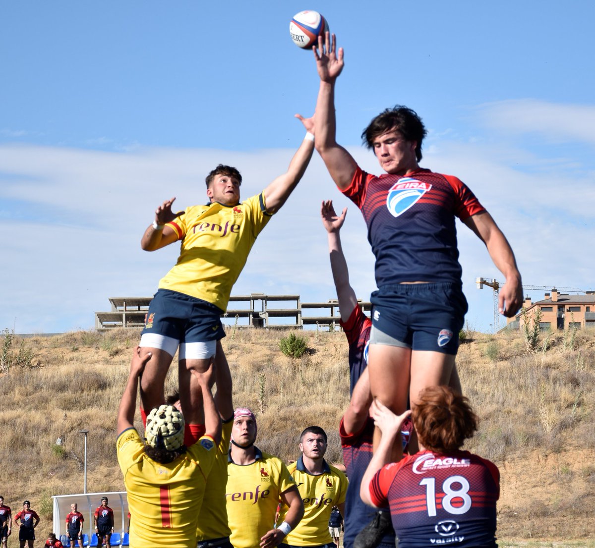 #gameday #2 today for <a href="/EagleImpactAcad/">Eagle Impact Rugby Academy</a> 🇺🇲 and <a href="/ferugby/">España Rugby</a> 🇪🇸 U18 in <a href="/RugbyArroyo/">Club de Rugby Arroyo</a> 6pm local time #rugby #rugbytour #HighPerformance <a href="/USARugby/">USA Rugby</a> <a href="/USARJNT/">USA Rugby JNT</a> #Valladolid