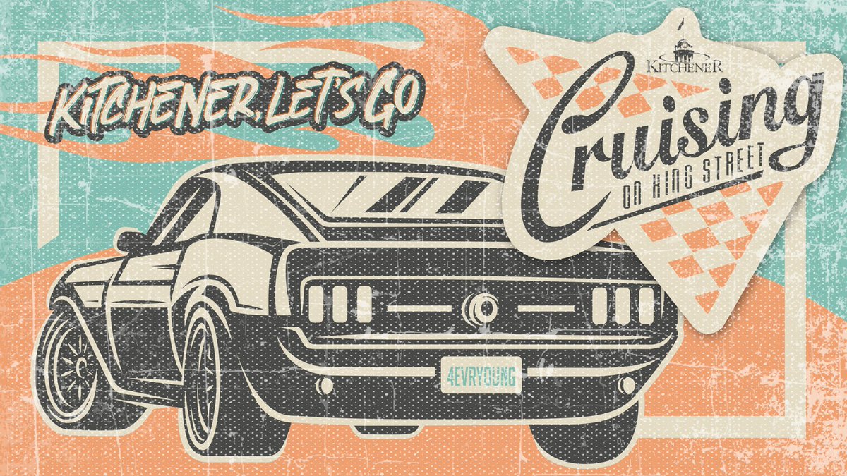 #CruisingOnKing is BACK! NEW for this year, the event will take over King St between Francis & Frederick for a traditional car show and street party. Join us on July 8 starting at 6 pm to see the classic cars!

Details: kitchener.ca/cruising

#KitchenerLetsGo #KitchenerEvents