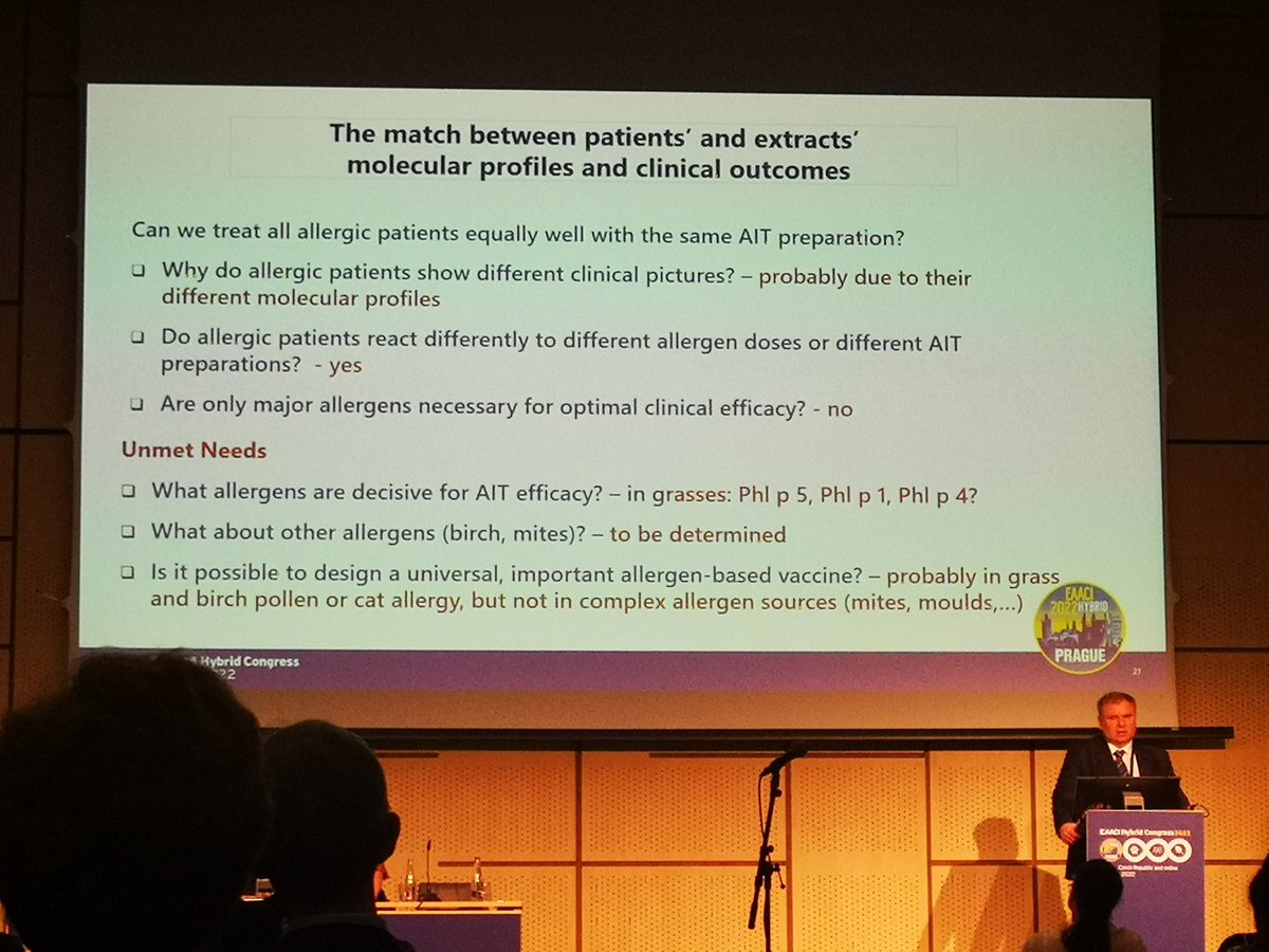 Molecular profiles & clinical outcomes in allergen immunotherapy in #eaaci2022