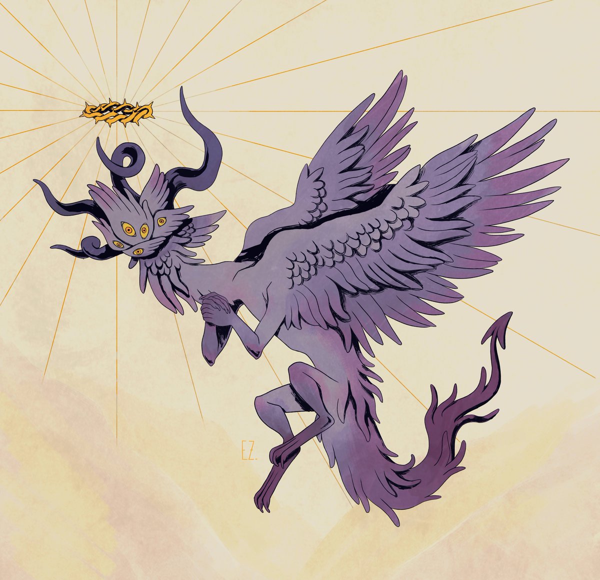 Here is an evil angel for this month's #characterdesignchallenge. 
The theme was "Angels of Light and Darkness"
#CDC #characterdesign #conceptart