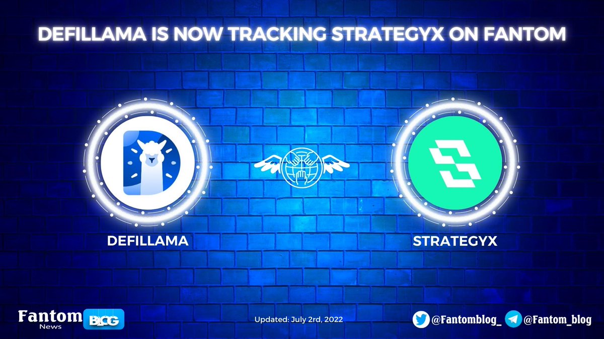 Fantomblog_'s tweet photo. 🥳@DefiLlama is now tracking @StrategyXFi on @FantomFDN

🤩#StrategyX aims to provide a variety of yield targets and strategies with leverage allowing users to open leverage position on multiple strategies

More details:
👉https://t.co/3Om9PRxuz3

#FantomBlog #FTM https://t.co/gfy0h8gHpx
