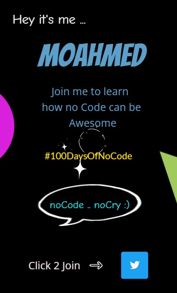 Day 2⃣ of #100DaysOfNoCode:

I tried <a href="/mmmdotpage/">mmm.page</a> and make a simple landing page.

you can visit it here mmm.page/moahmed.main