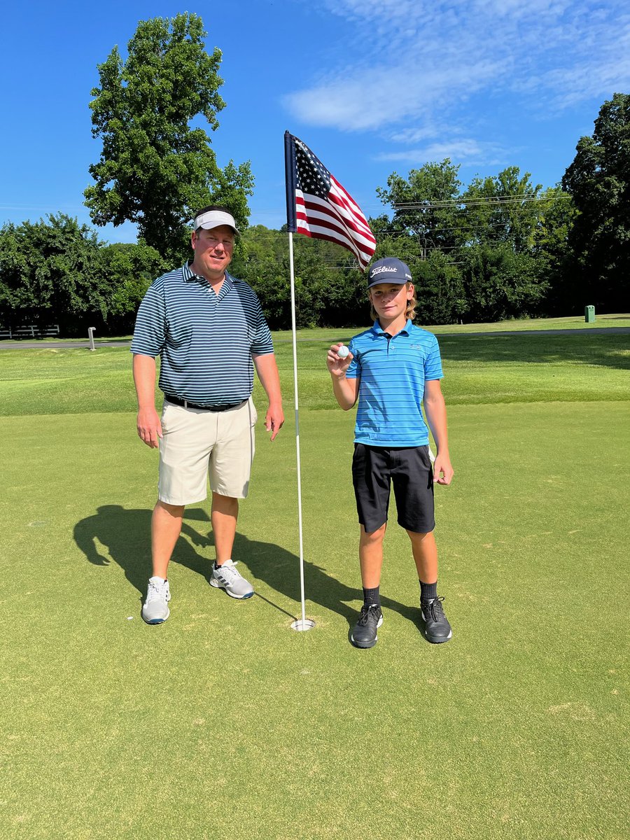 The fireworks are going off at our Adult-Junior Fourth of July Scramble at The Little Course!

We had hole-in-ones on two different holes at nearly the same time 🎆🎆

Knox Steele, age 12, on No. 9…and one of our dad’s, Stuart Pate, on No. 4! Congrats gentlemen!
