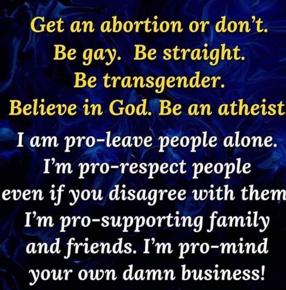 So simple. Mind your own business.