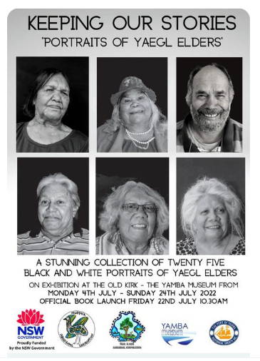 A Stunning Collection Of Twenty Five Black And White Portraits Of Yaegl Elders on Exhibition at OldKirk-Yamba Museum in River Street from Monday 4 July to Sunday 24 July 2022
