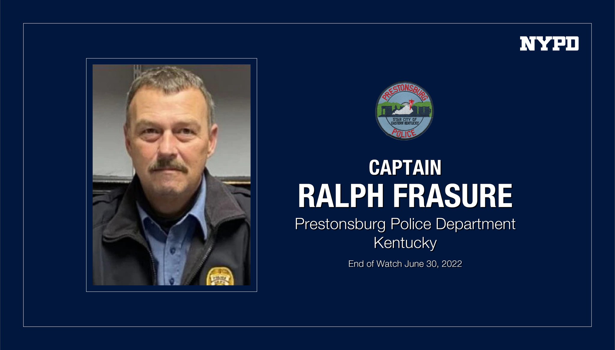 NYPD NEWS on Twitter "Captain Ralph Frasure of the Prestonburg Police