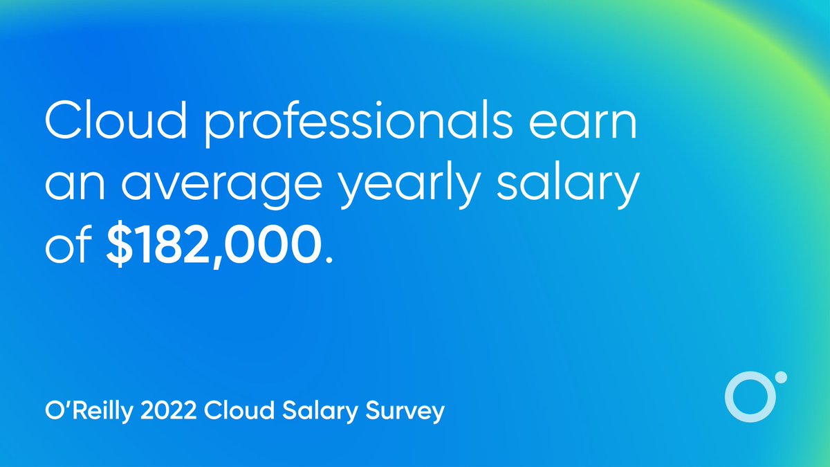 OReillyMedia's tweet image. The O’Reilly 2022 Cloud Salary Survey -- Are you paid what you’re worth? 7% of the respondents earned over $300,000 per year. Get the answers to your salary questions in the O’Reilly 2022 Cloud Salary Survey. Download your free copy today: oreil.ly/2Cfck