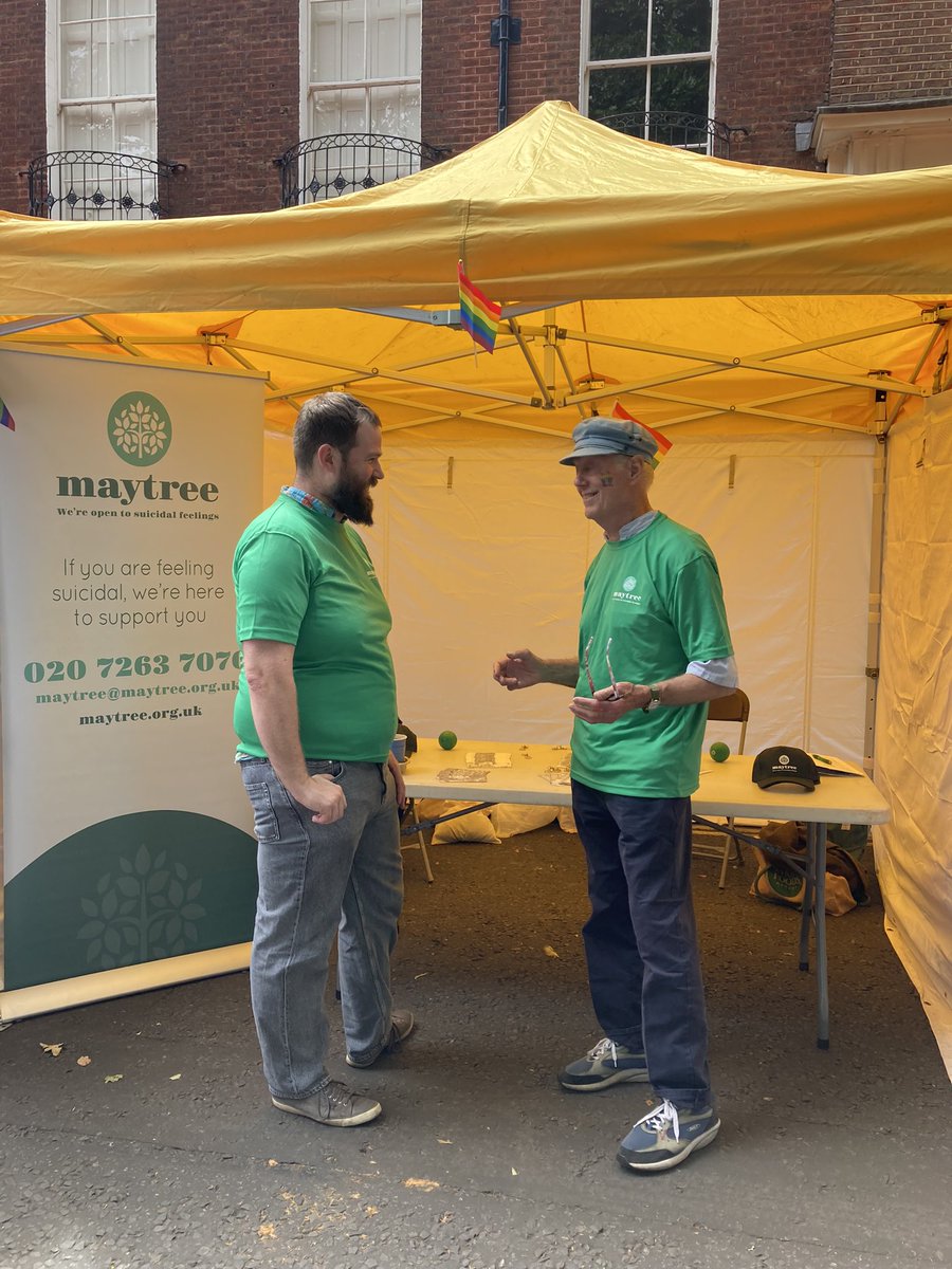 MaytreeRespite's tweet photo. 🌈 We’re so pleased to be at @prideinlondon today, we’re in Soho Square until 8pm… come say hello 👋🏽🏳️🌈
#Pride #PrideInLondon #suicideawareness #suicideprevention #mentalhealth #maytree #maytreerespite https://t.co/xYj2hEmPby