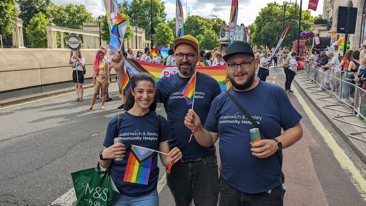 Proud to PRIDE with <a href="/schronker/">jon</a> and our wonderful @gbchospice ❤️🧡💛💚💙💜🤎🖤🤍