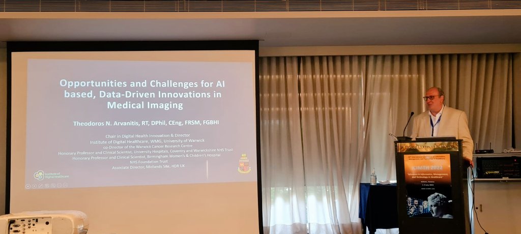 Sarah N. Lim Choi Keung (@drsarahlim) on Twitter photo Prof Theo Arvanitis giving his keynote at the #icimth2022 conference on the opportunities and challenges of AI-based medical imaging.
<a href="/TheoArvanitis/">Prof Theo Arvanitis</a> <a href="/IDHwarwick/">IDH Warwick</a> Prof Theo Arvanitis giving his keynote at the #icimth2022 conference on the opportunities and challenges of AI-based medical imaging.
<a href="/TheoArvanitis/">Prof Theo Arvanitis</a> <a href="/IDHwarwick/">IDH Warwick</a>