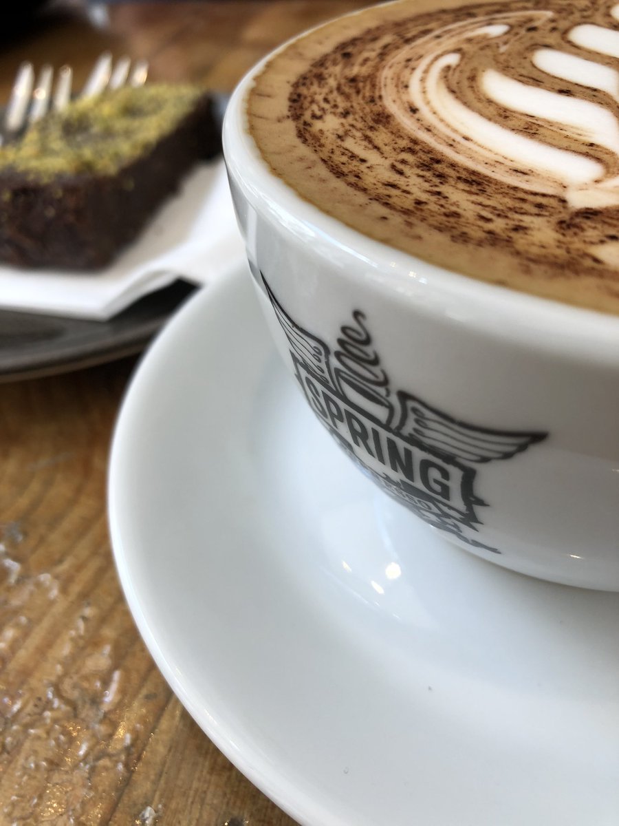 Found this absolute gem of a coffee shop on our visit to York this week - <a href="/SpringEspresso/">Spring Espresso</a>. Sublime coffee ☕️ and delicious 😋 cakes, which my waistline will testify too. 😬🙄