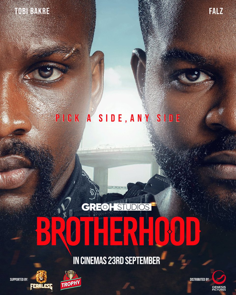 theafrikive's tweet photo. New Posters for #BrotherhoodtheMovie released. Feast your eyes as we anticipate the release on 23rd September 2022.
https://t.co/JgCzXvBGz0
#afrikive #africancinema https://t.co/JP05PGE9qO