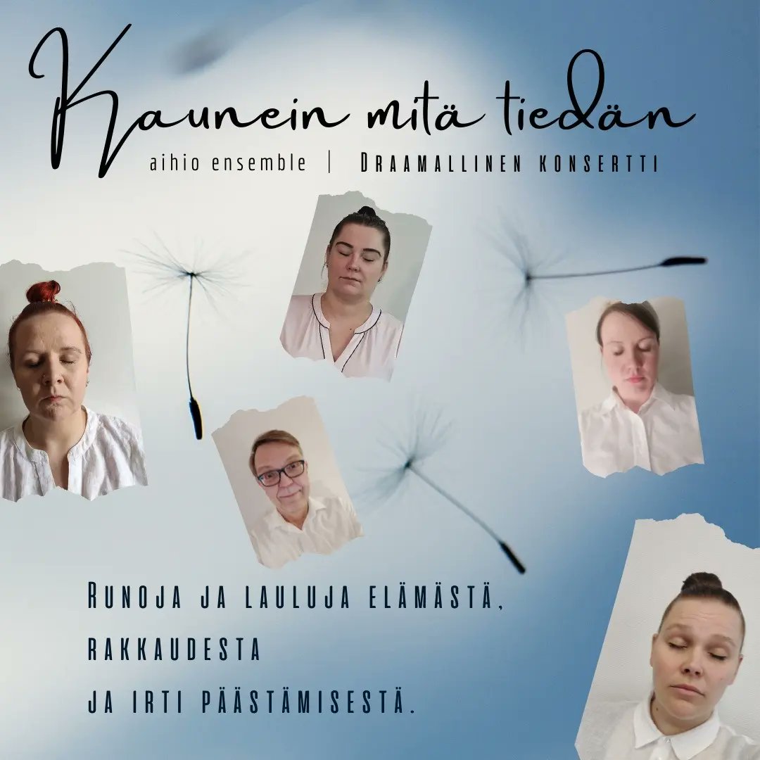 kulttuurimutsi's tweet image. Hei tyypit! Reilun seitsemän vuoden tauon jälkeen teen paluun esittävien taiteiden pariin. Huikea fiilis. Tulkaapa katsomaan meidän musiikkia, runoutta ja teatteri-ilmaisua yhdistävää proggis!
🔹️💠🦋💠🔹️
Lisätietoa FB&amp;amp;IG: aihioensemble
#aihioensemble #kauneinmitätiedän