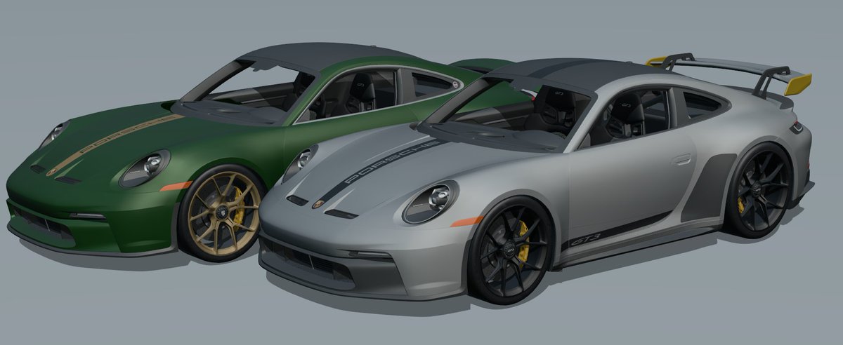 brownisaac976's tweet photo. Porsche 911 GT3 &amp; Touring Package WIP

Soon will be exported to #Roblox #RobloxDev 

#blender #blenderart https://t.co/O1PBZG6tRc