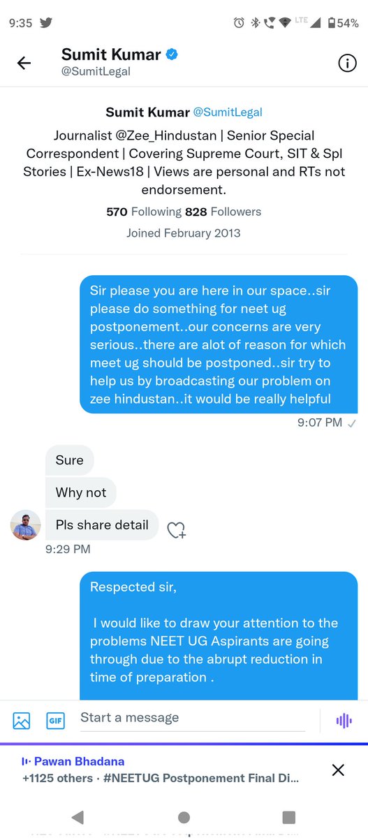 sweet_magic441's tweet photo. #CandleMarchForNEETUG
Everyone he is ready to help us.. please contact him .. he's a journalist from zee hindustan...@SumitLegal  ..do it asap if you want postponmemt..i did my part now it's your turn.. https://t.co/nWc6upiyFn