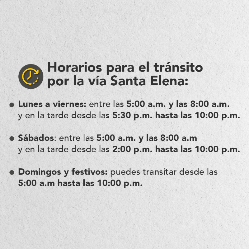 ConcesionTAO's tweet photo. Presta atención a esta información 🤓.

A partir del martes 5 de julio habrá cierre total en la vía Santa Elena por trabajos de descargue de material que realizamos junto a la @GobAntioquia en el km 11+200.

Sigue este carrusel y conoce los detalles 👇.