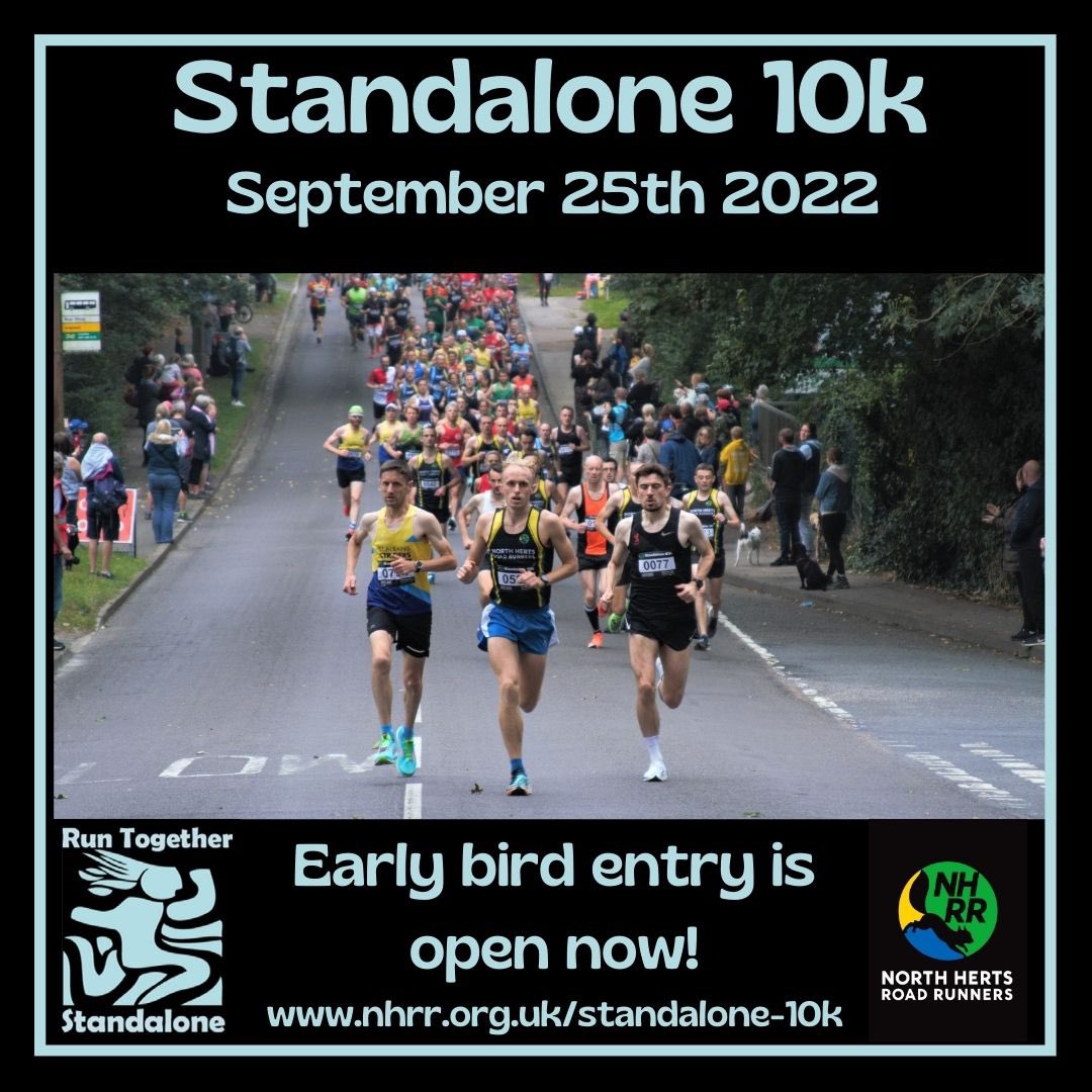 Early Bird ends at the end of the month. Sign up now! 

#northhertsroadrunners #nhrr #letchworth #Hitchin #baldock #northherts #runningclub #runninguk #runhappy #runforfitness  #runchat  #RRTG2022 #Standalone2022  #teamnhrr #10k #10krun #runningrace