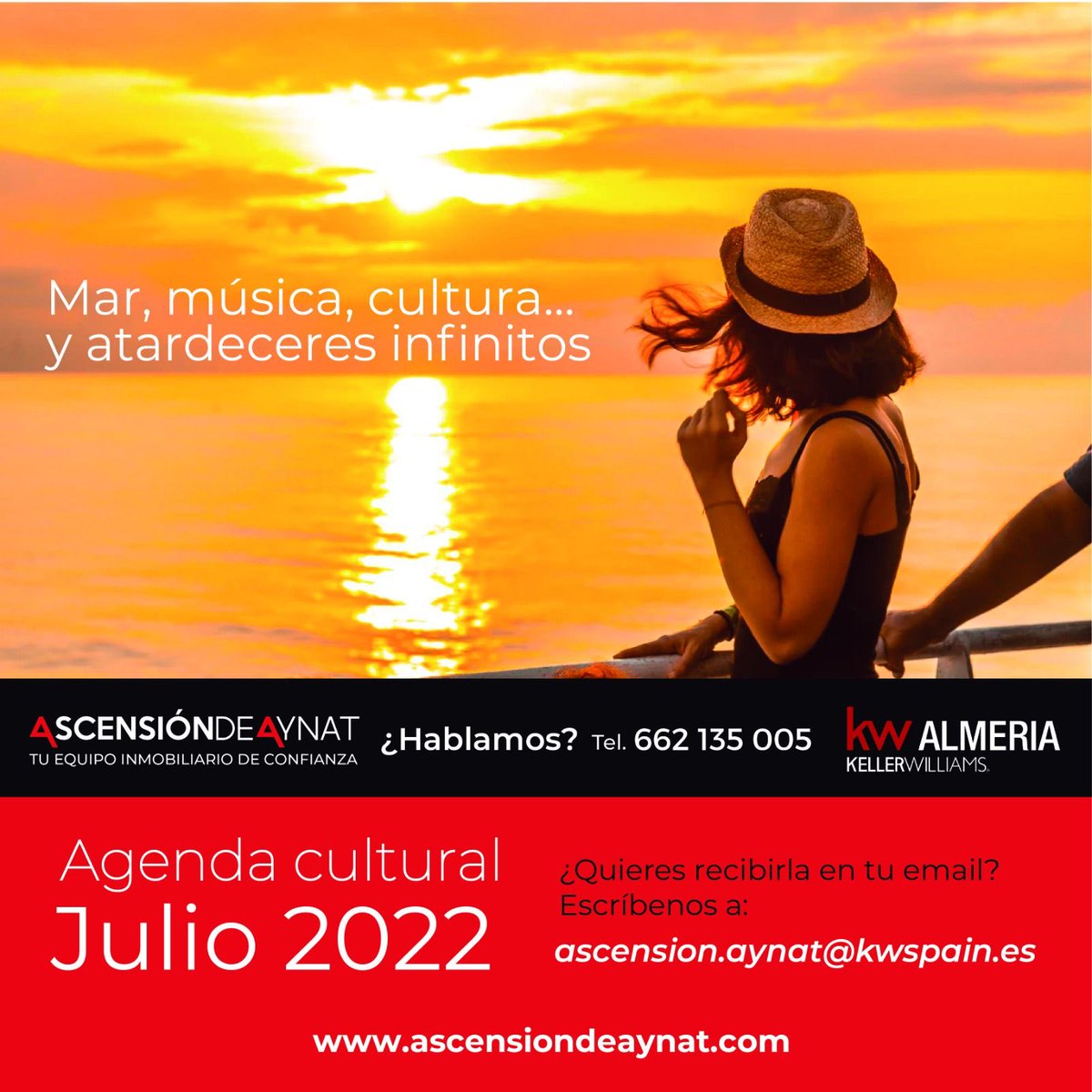 ascensionaynat's tweet photo. ¡Ya está aquí Julio y nuestra Agenda Cultural ❤️ con los mejores planes de ocio para que disfrutes de un verano ☀️maravilloso.
Descarga tu agenda y tenla disponible en todo momento en tu móvil o en tu ordenador en el siguiente enlace:
https://t.co/lDadeJoOac

¡Feliz Verano 💛! https://t.co/QiOsG3o9PK