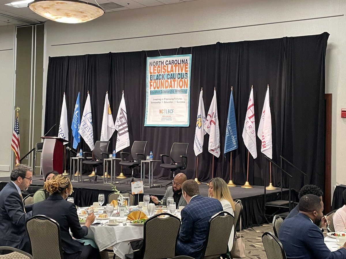 ncatsped's tweet photo. Thank you to the North Carolina Legislative Black Caucus Foundation and Senator @GladysARobinson for your strong support of students attending HBCUs in NC! The #NCLBCF event was a great gathering of elected, education, business, community, and industry leaders. @ncatsuaggies https://t.co/cCEk5WAEQH